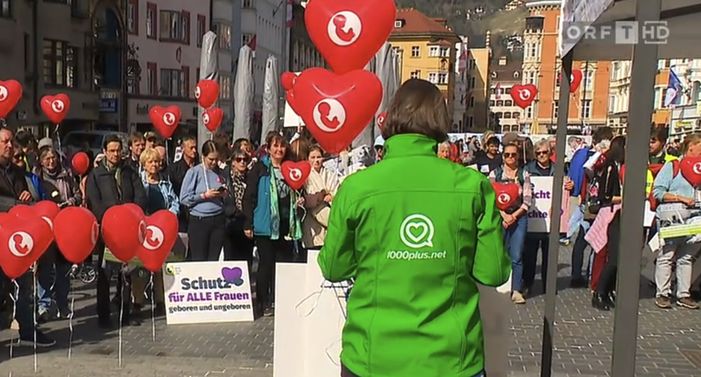 1000plus am 07. März 2026 auf dem Marsch fürs Leben Tirol