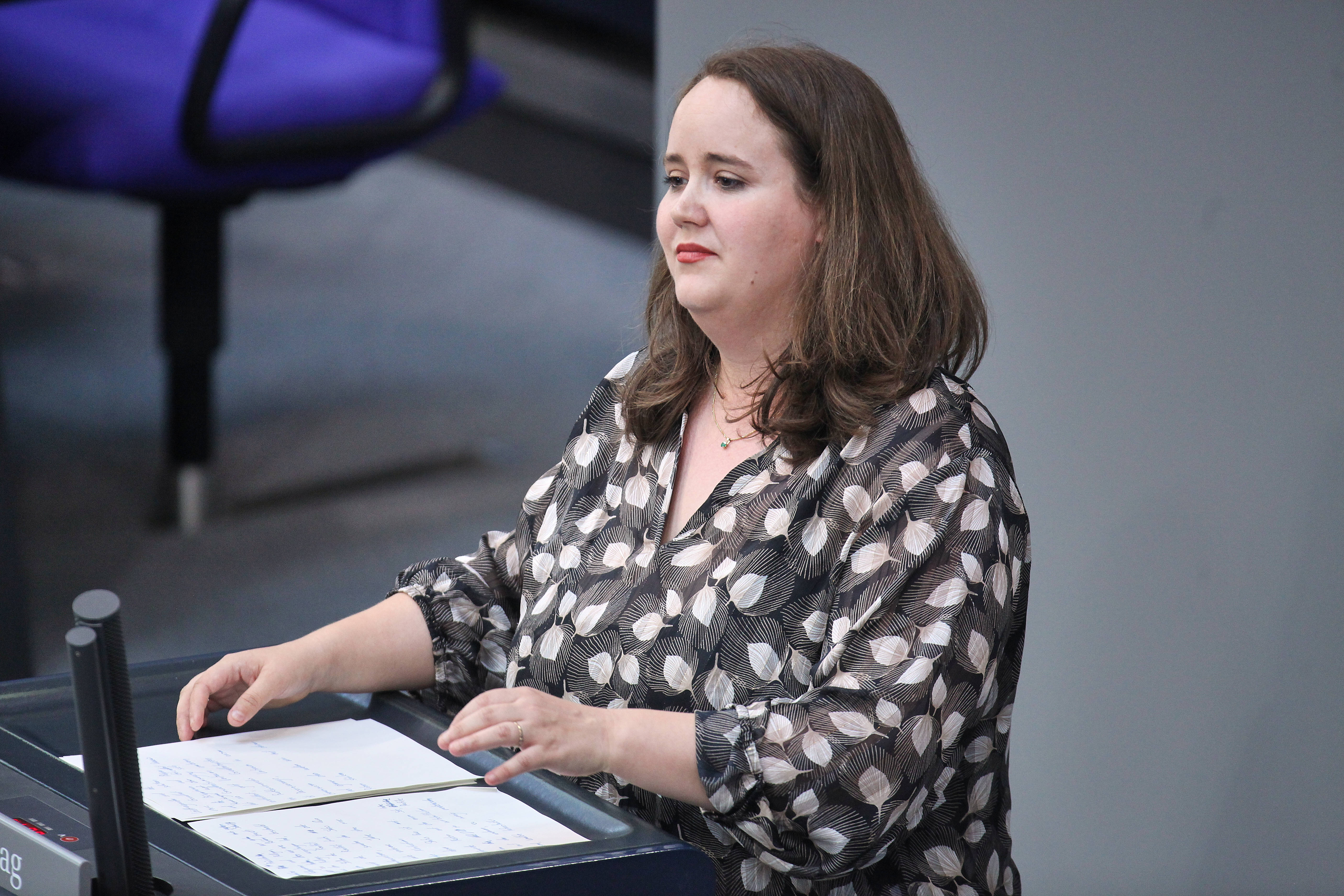 Ricarda Lang hält Rede beim Bundestag