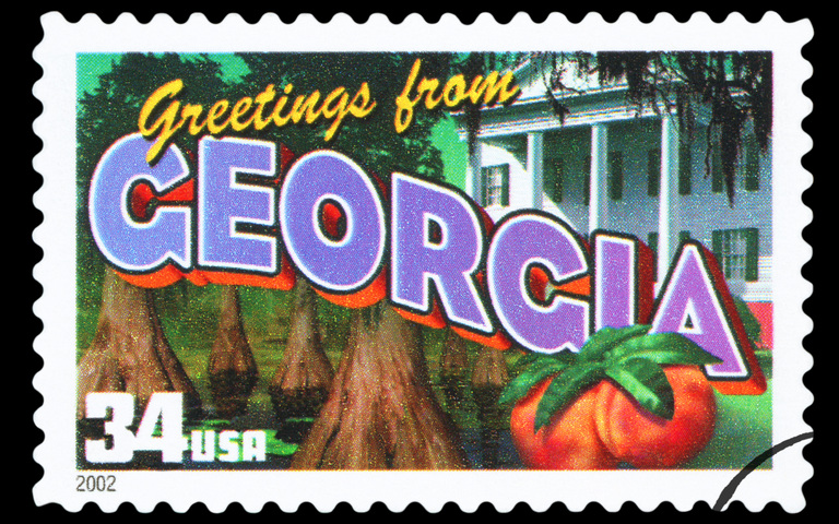 Postkarte aus Georgia, USA